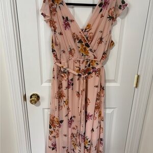 Torrid Pink Floral Midi Dress